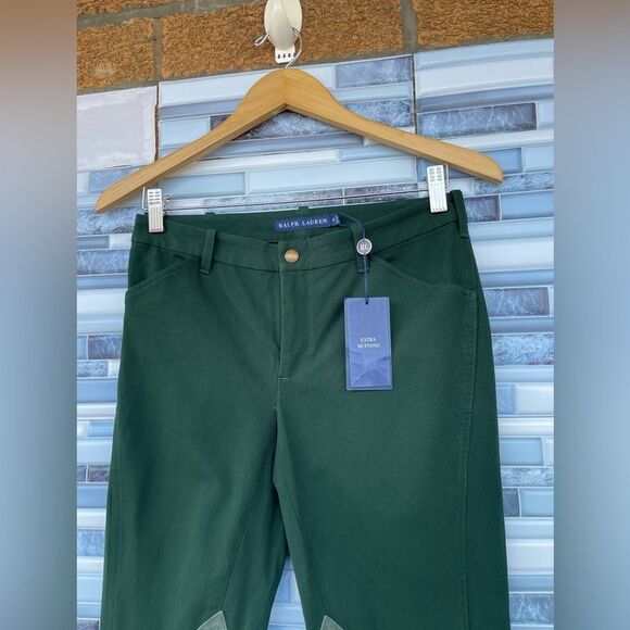 Polo Ralph Lauren Sz 4 Jodhpurs Equestrian Stretch Riding  Pants Dark Green NWT - Picture 5 of 14